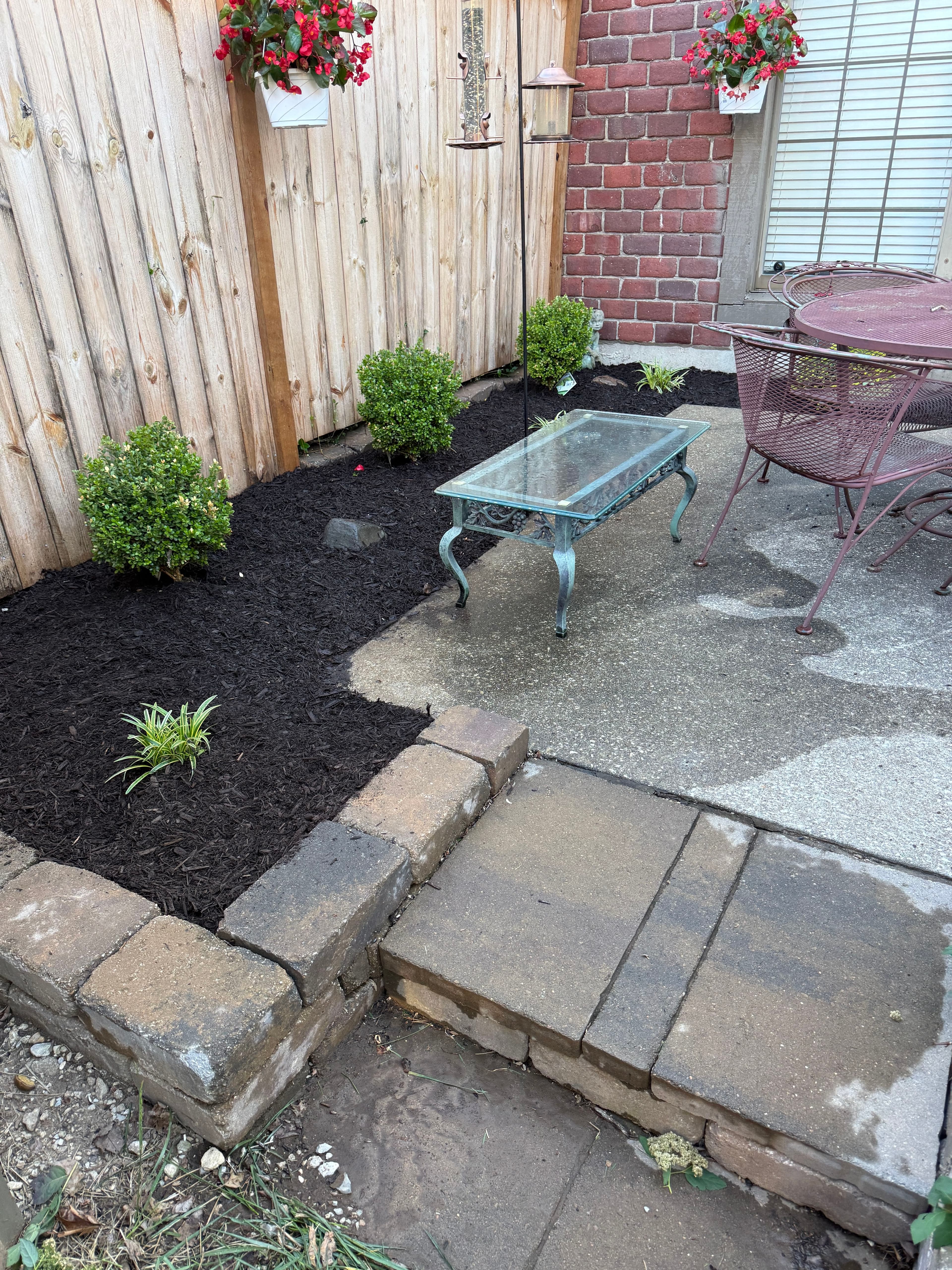 Project Fresh Mulch and a Careful Trim Brought This Patio Back to Life image