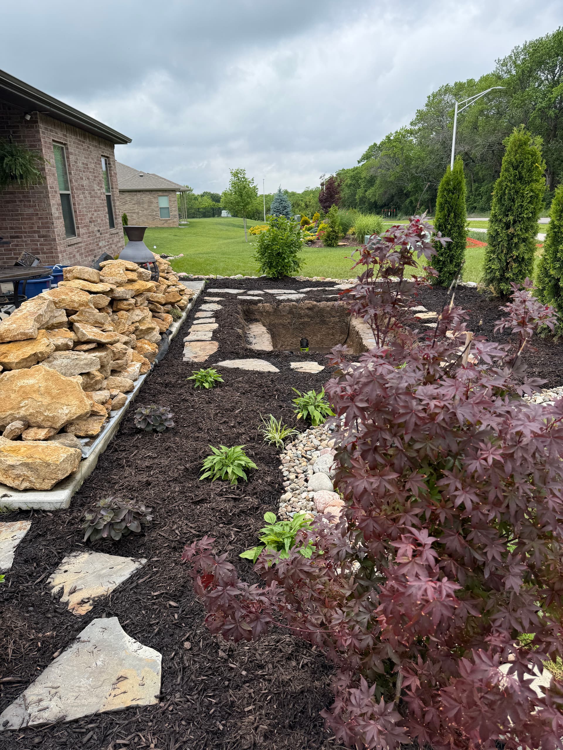 Gallery photos for Fresh Tree and Shrub Planting Sets the Stage for a Stunning Pond Feature: Image #2