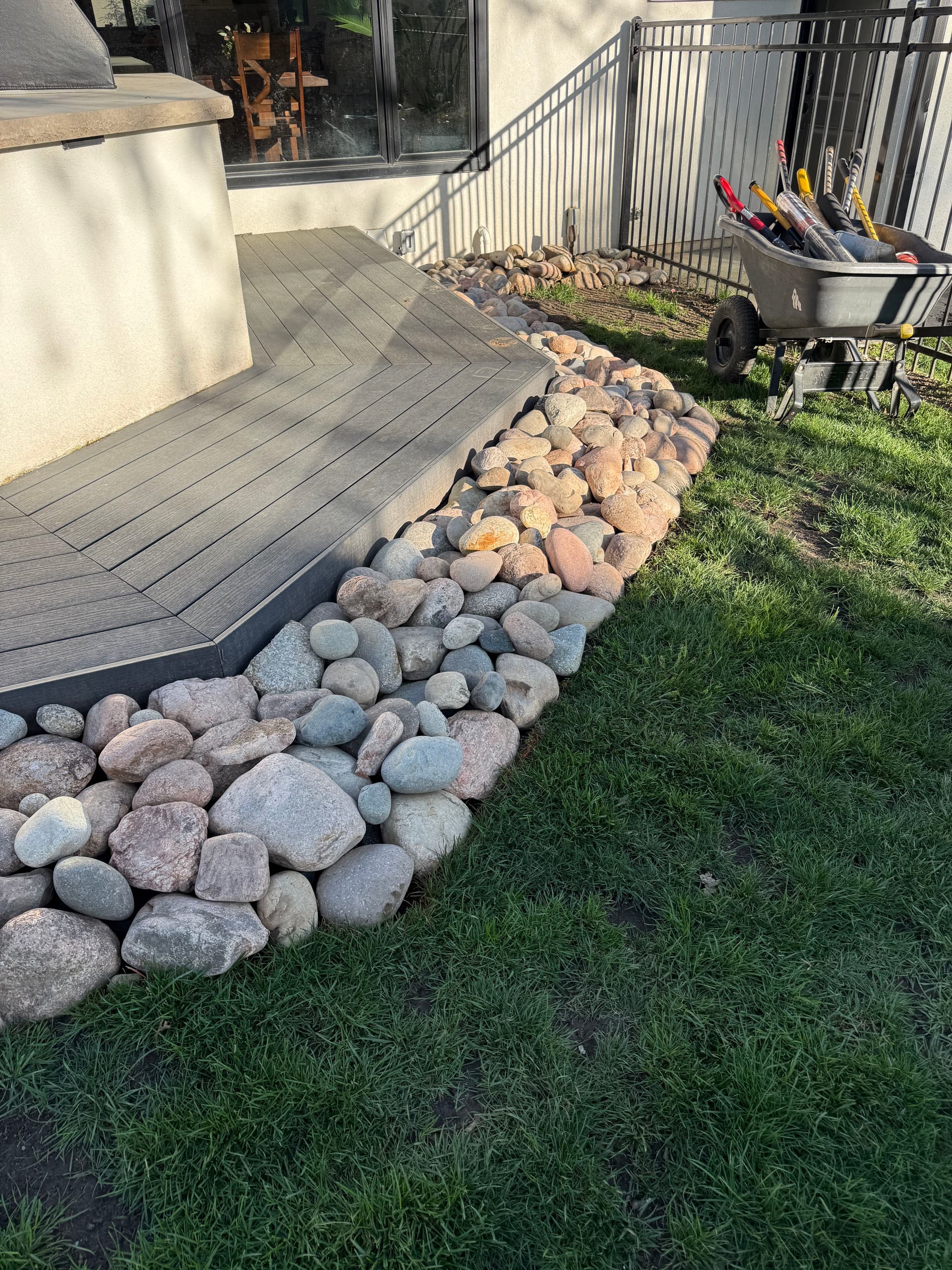 Cobblestone Borders Fresh Mulch and New Plantings in Prairie Village image