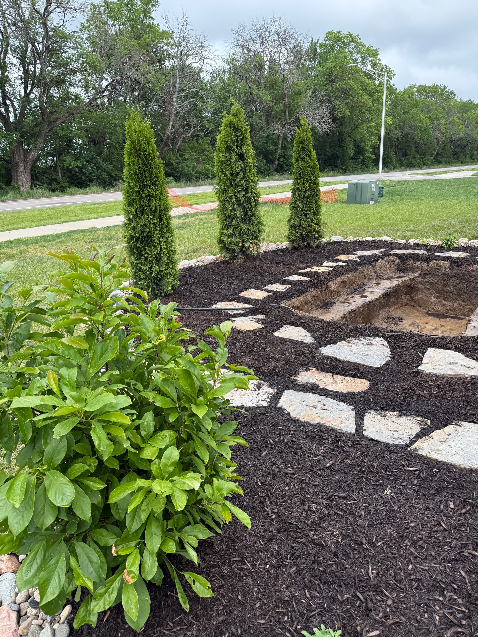 Gallery photos for Fresh Tree and Shrub Planting Sets the Stage for a Stunning Pond Feature: Image #3