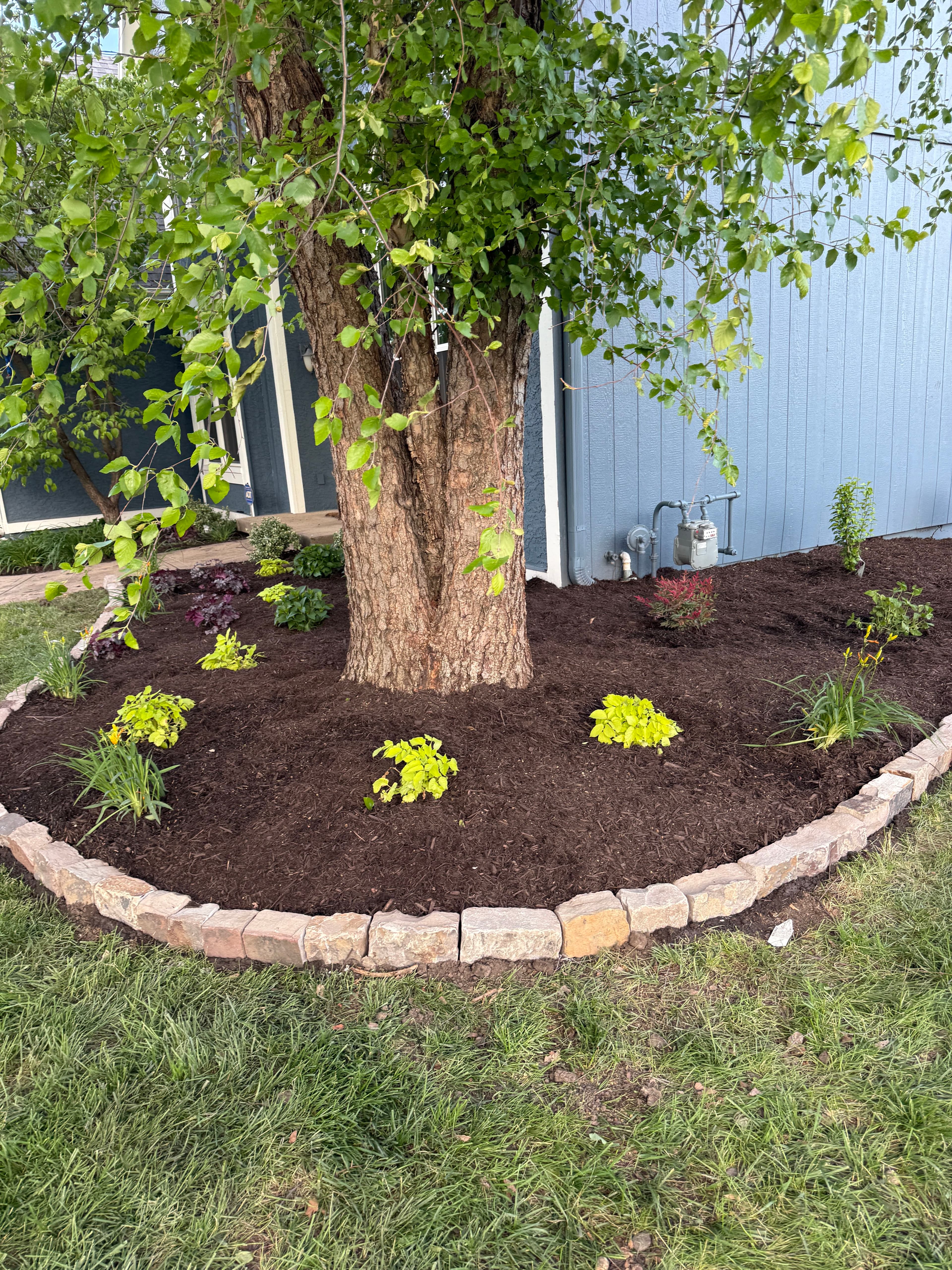 Project Stone Edging and Perennial Bed Install in Gardner KS image