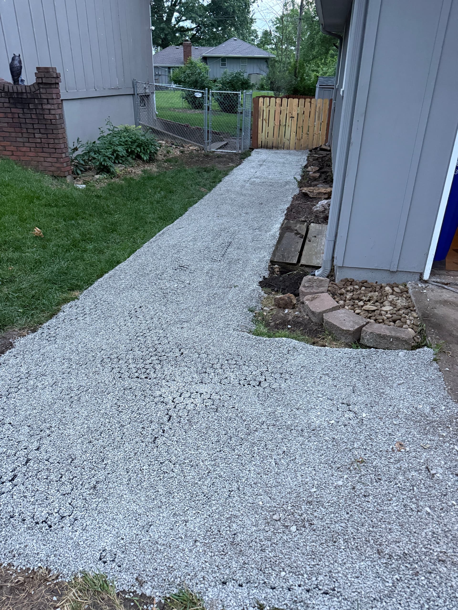 Gallery photos for Permeable Paver and Gravel Drainage Fix in Overland Park: Image #2