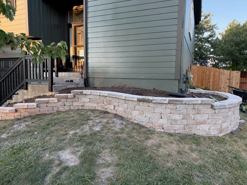 Gallery photos for Stunning Retaining Wall Transformation in Olathe: Image #1