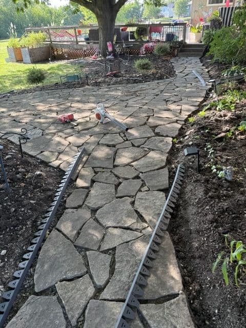 Project Stone Pathway Transformation in Olathe Kansas image