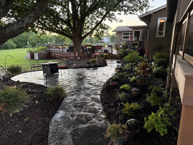 Gallery photos for Stone Pathway Transformation in Olathe Kansas: Image #3