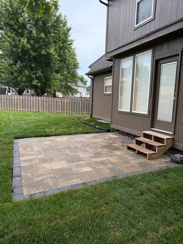 Gallery photos for Backyard Paver Patio Transformation in Olathe: Image #1