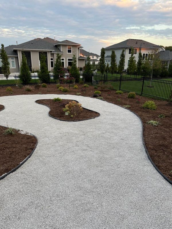 Gallery photos for Backyard Makeover with Winding Gravel Pathway: Image #2