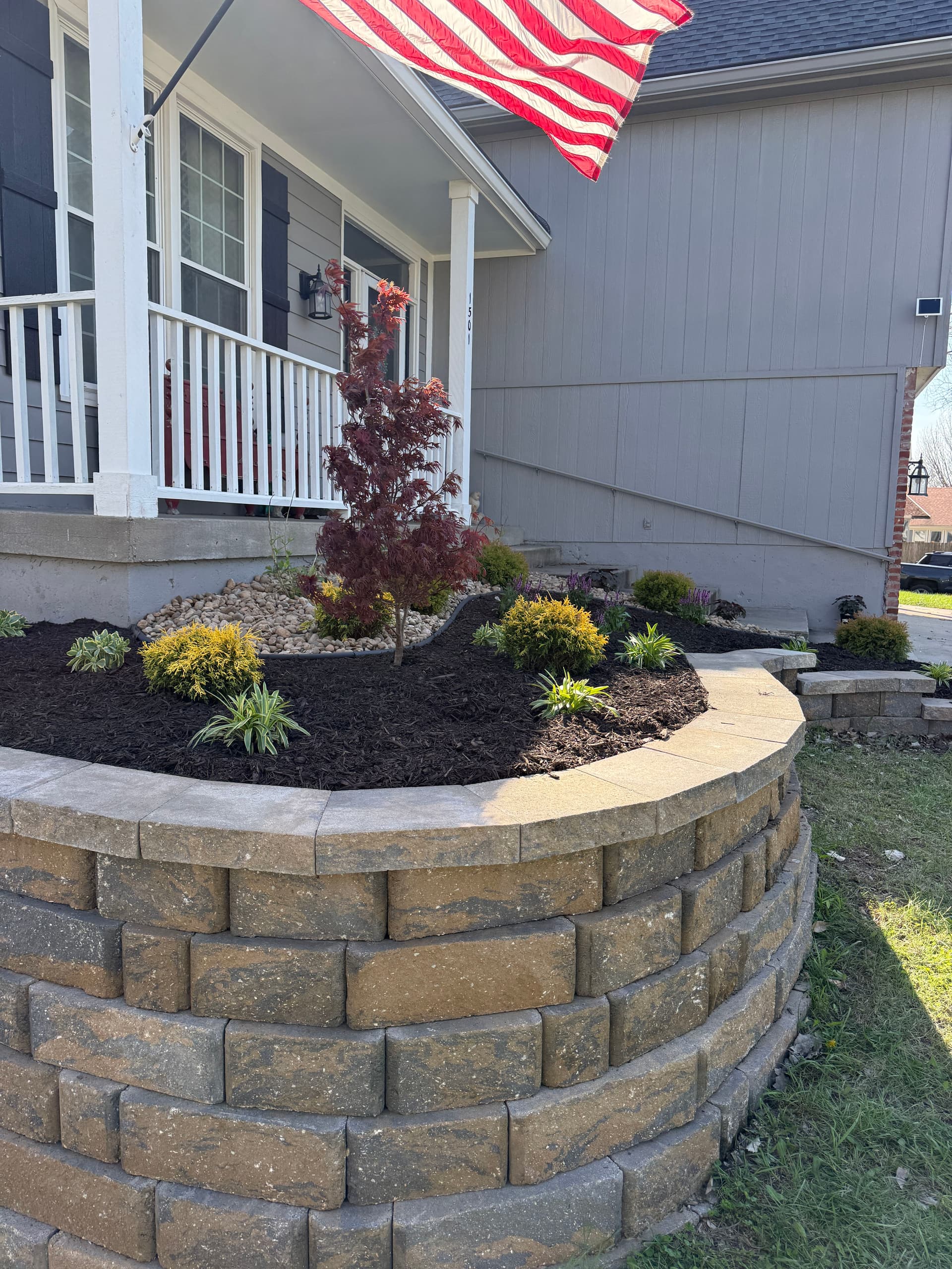 Gallery photos for Terraced Front Yard Landscaping in North Kansas City: Image #2