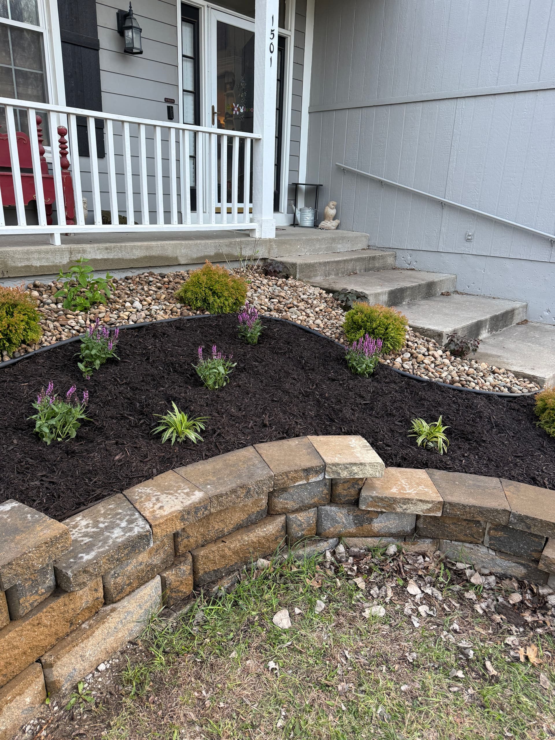 Gallery photos for Terraced Front Yard Landscaping in North Kansas City: Image #3