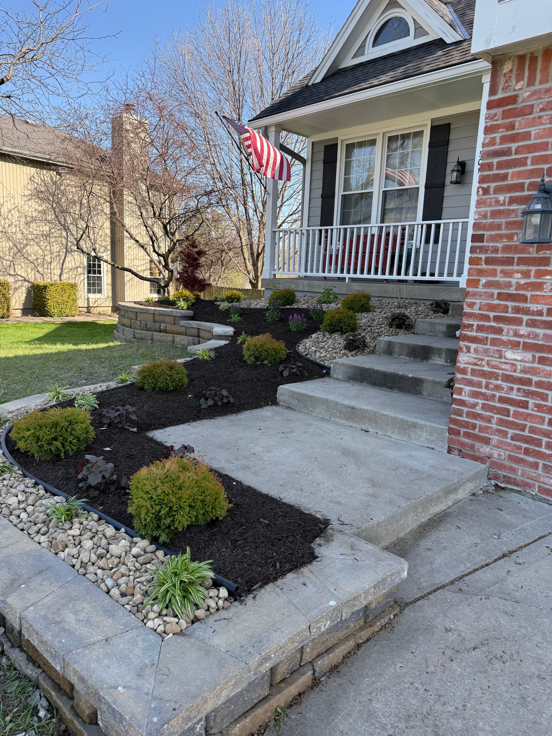 Terraced Front Yard Landscaping in North Kansas City image