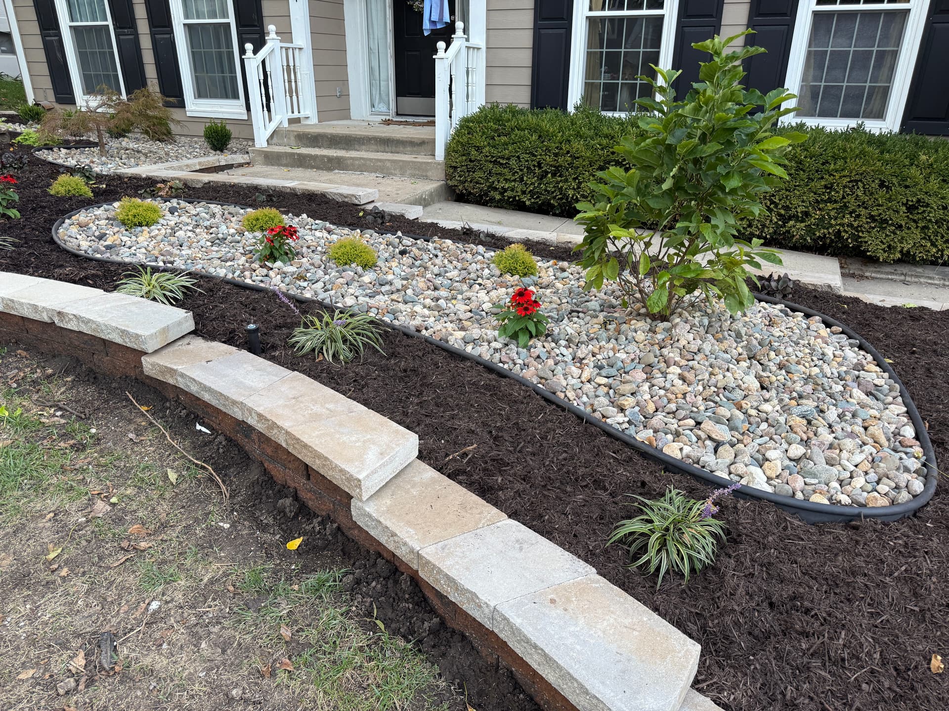 Garden Makeover with Stone Edging in Overland Park image