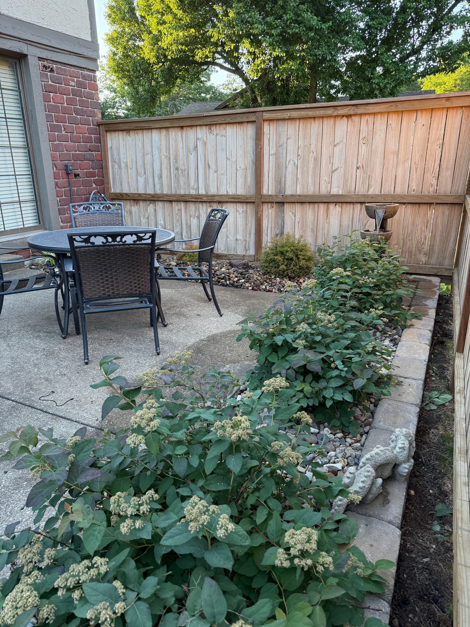 Gallery photos for Fresh Mulch and a Careful Trim Brought This Patio Back to Life: Image #1