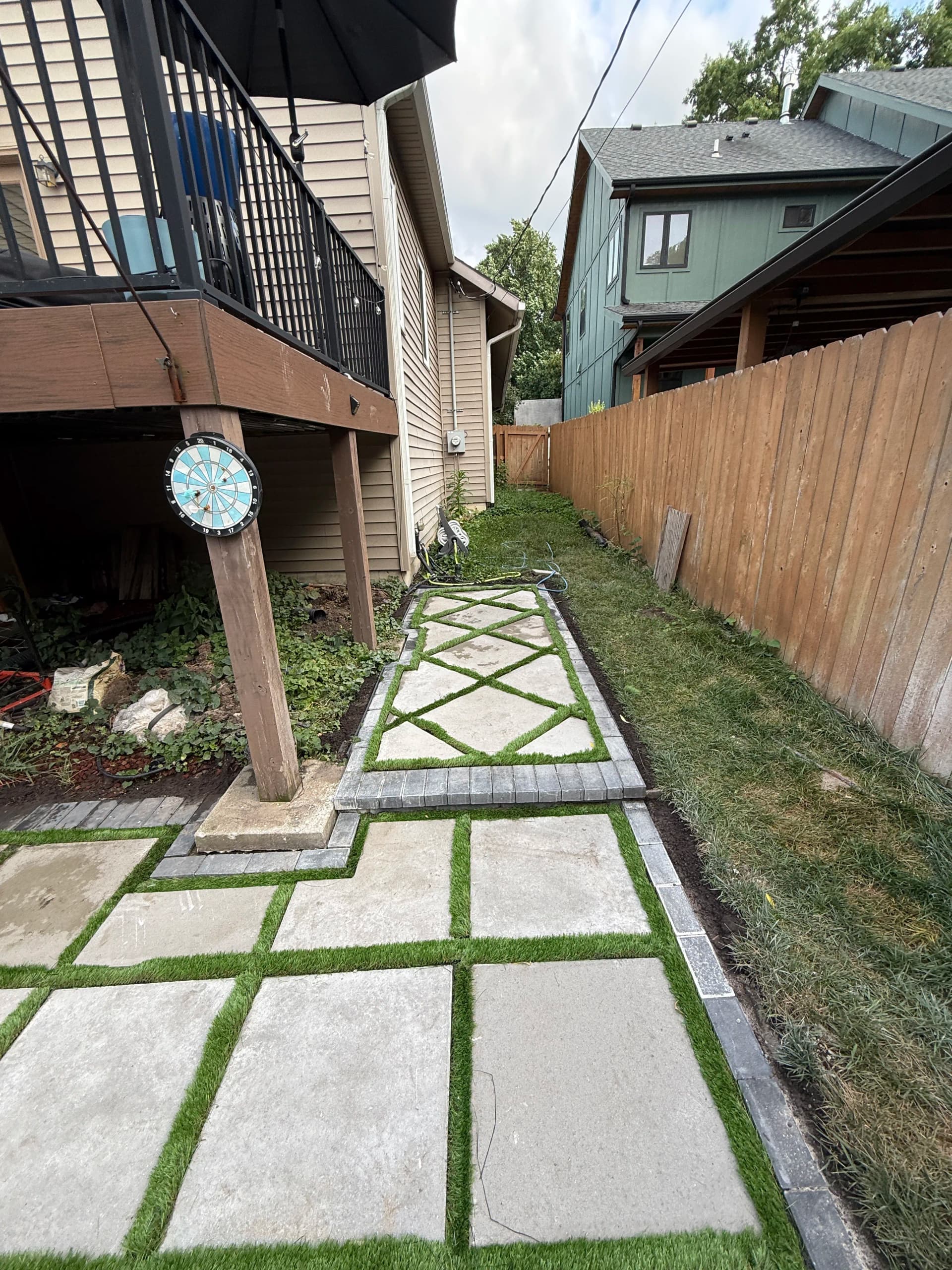 Gallery photos for Paver Patio with Turf Joints Installed in Westwood Kansas: Image #1