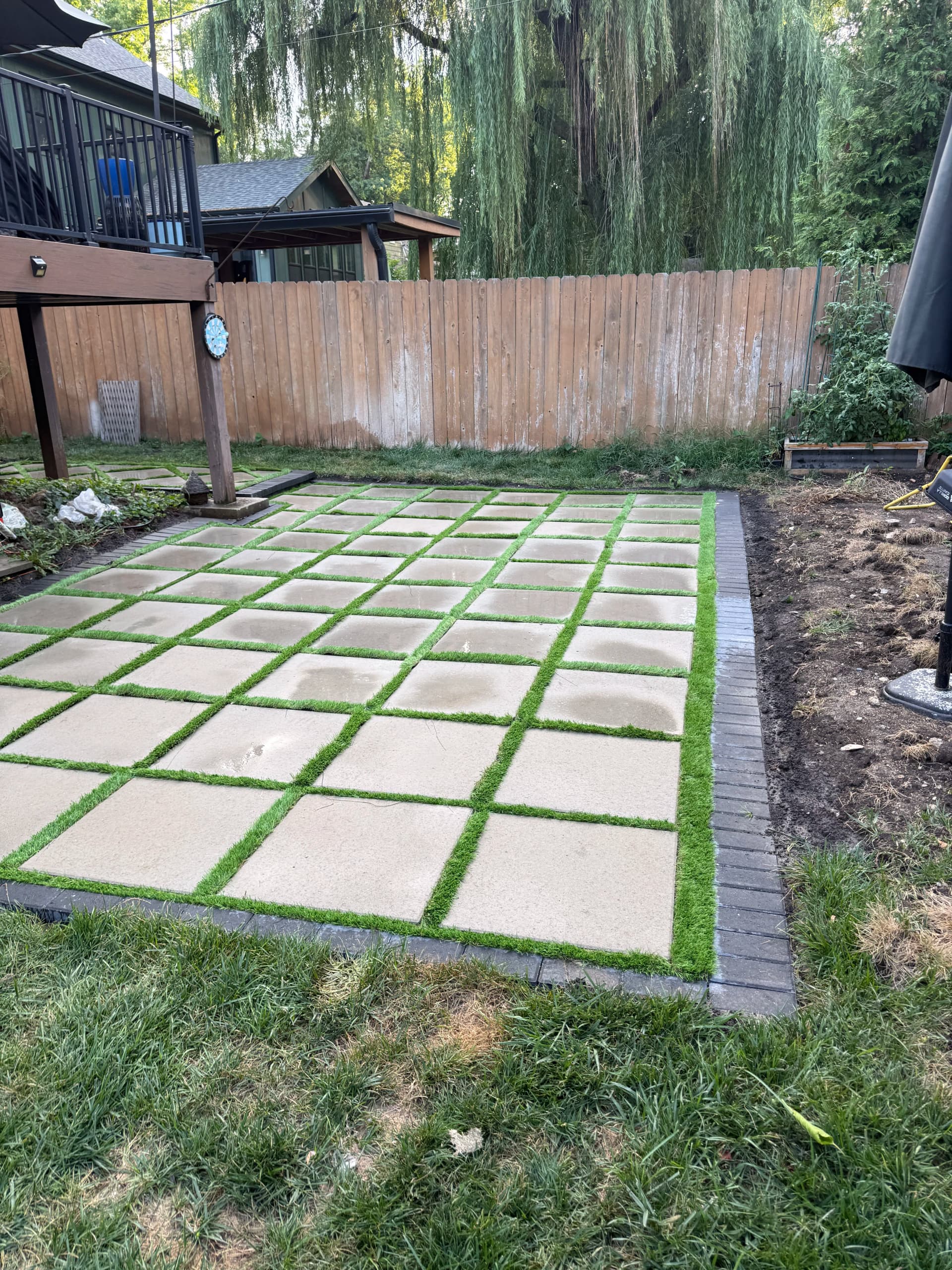 Gallery photos for Paver Patio with Turf Joints Installed in Westwood Kansas: Image #3